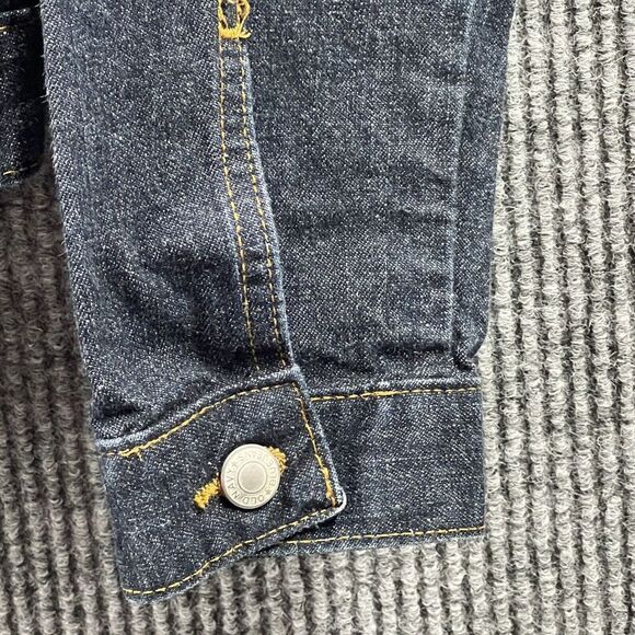 Old Navy Blue Jean Denim Jacket Womens‎ Medium Cotton Coat Dark Wash Casual - Picture 3 of 9